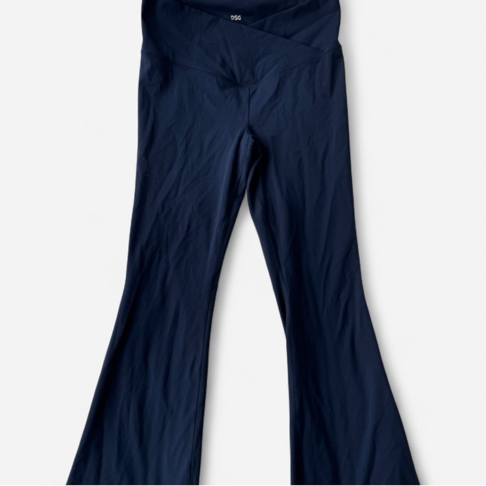DSG Navy Flare Leggings with Crossover Waistband